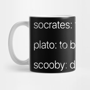 socrates , plato and scooby Mug